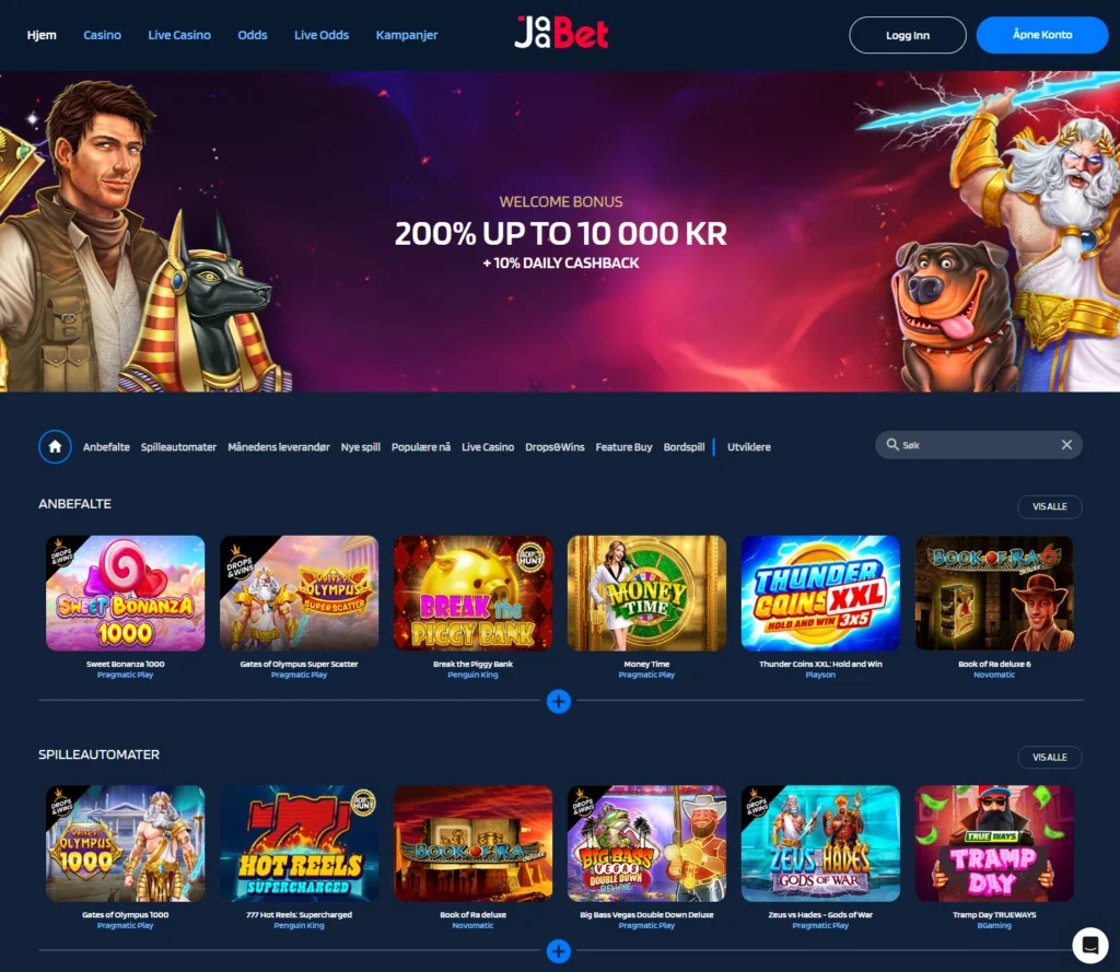 Jaabet bettingside med odds på nordiske ligaer